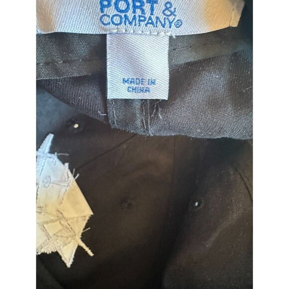 NATA Black Baseball Cap With Embroidered Airplane Design Adjustable Fit Port & C - Picture 2 of 7